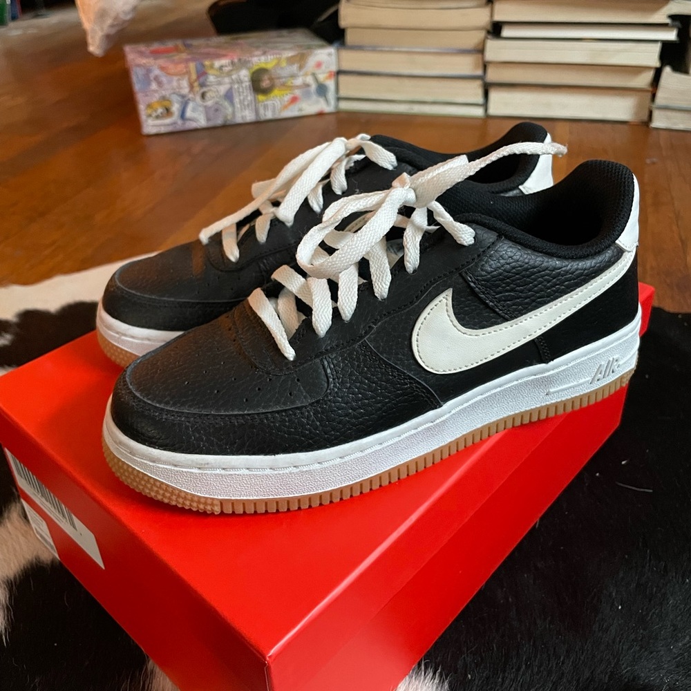 SOLD - Nike Air Force 1 Black/White Gum Soles